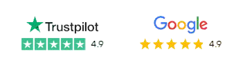 Trustpilot 4.9 en Google 4.9 beoordeling